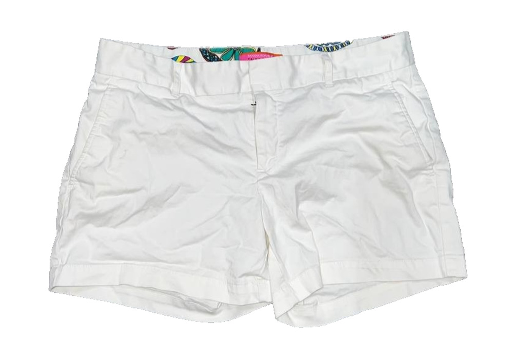 Trina Turk Banana Rebublic preppy Y2K bermuda Shorts Sz 10 White A005622
